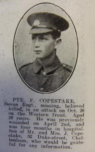 COPESTAKE Frederick John Victor