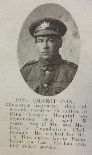 COX Frank Ernest Sidney