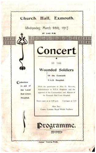 Concert by wounded soldiers of VAD Hospital, Exmouth p1