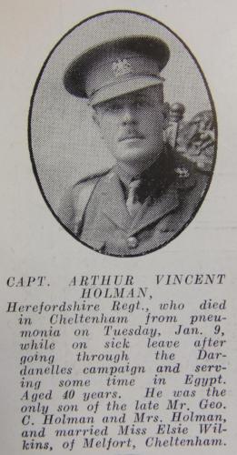 HOLMAN Arthur Vincent