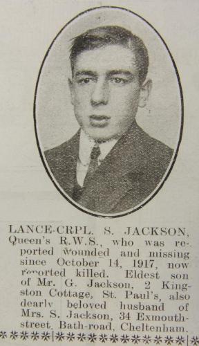 JACKSON Sidney George henry