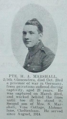 MARSHALL Harry Alfred